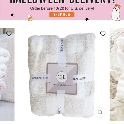 CuddleLane™ Luxe Blankets in Check | Caden Lane