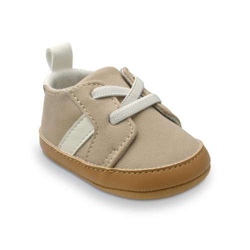 Carter's Child of Mine Infant Unisex Low Top Sneakers, Color Beige, Sizes (0-3) - (3-6) Months