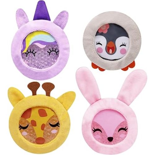 ZOMAPLE Boo Boo Ice Packs for Kids, 4 Pack, Girls Set B – Calm Tears Fast with Hot & Cold Relief – Leakproof, Flexible When Frozen, BPA & PVC Free Gel – Kids Ice Packs for Boo Boos in Animal Designs