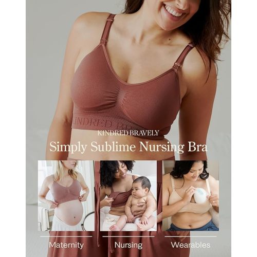 Kindred Bravely Sublime Simply Nursing Bras for Breastfeeding, Adjustable, Seamless & Wireless Maternity Bra