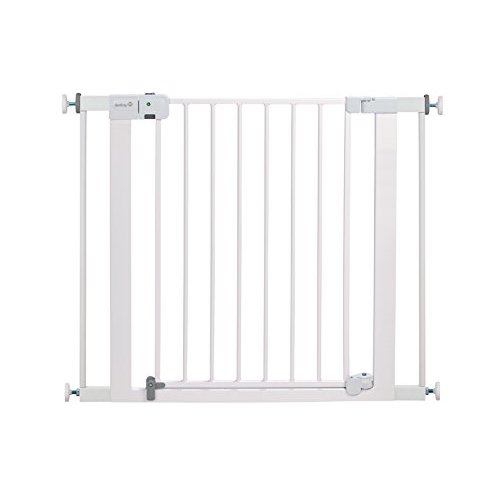 Safety 1st Easy Install Baby Gate for Doorways, Auto-Close Pressure-Mounted Magnetic Latch, Indoor Dog Gates, No Drilling, Fits 29"-38", White