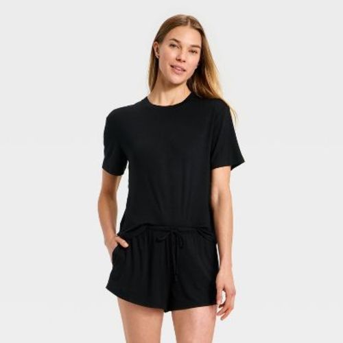 Women's Jersey Pajama T-Shirt - Auden™ Black L