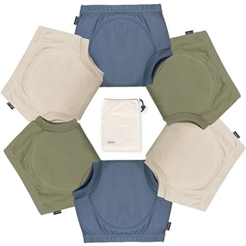 EZ Moms 6 Packs Toddler Potty Training Underwear Absorbent Training Pants Toilet Training Pants 2T-7T