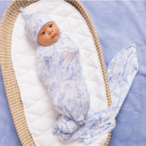 Sweet Safari Swaddle & Beanie Set