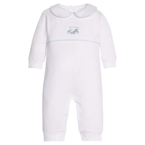 Crochet Playsuit - Blue Golf Cart