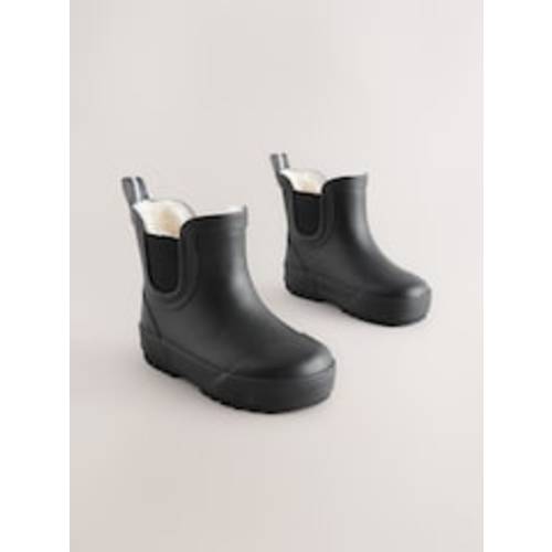 Buy Black Plain Warm Lined Ankle Wellies from Next USA