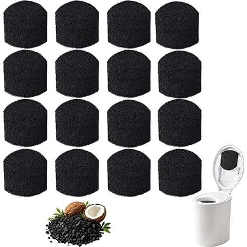 16 Pack Baby Diaper Pail Deodorizer Activated Charcoal Odor Absorbing Filters Compatible with Ubbi Steel Diaper Pail Odor Eliminator for Nursery Odor Control 0.4 Inch Thick