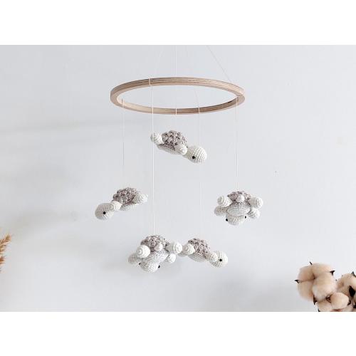 Turtle baby mobile, nursery crib mobile, baby shower gift idea