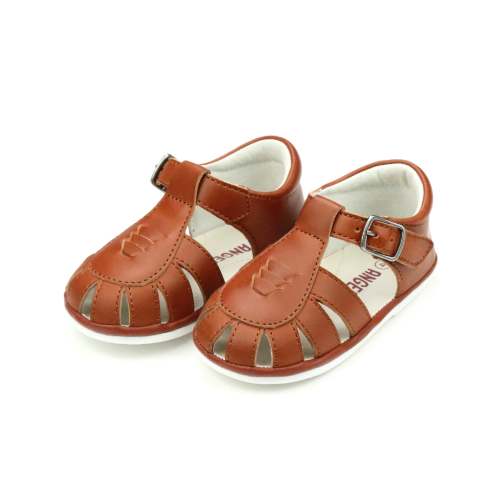Angel Baby Boys Henry Caged Leather Vintage Inspired Sandal – L'Amour Shoes