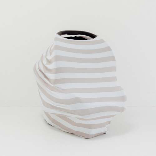 Bamboo Baby Pram & Capsule Cover (UPF 50+) -Seashell Stripe - Izi & Al Baby