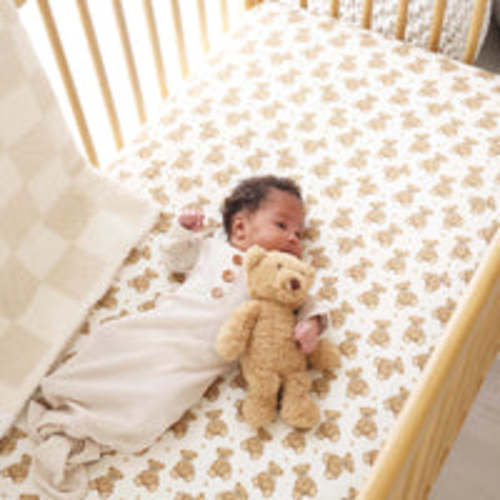 Beary Sweet Crib Sheet | Caden Lane