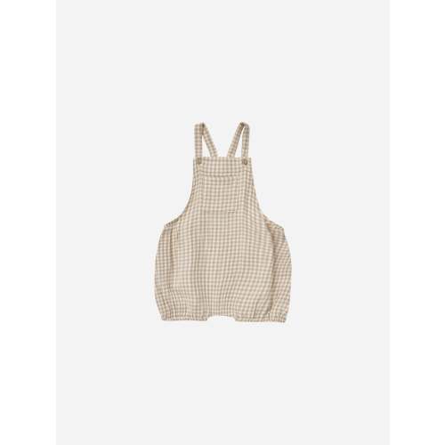 Hayes Romper || Oat Gingham