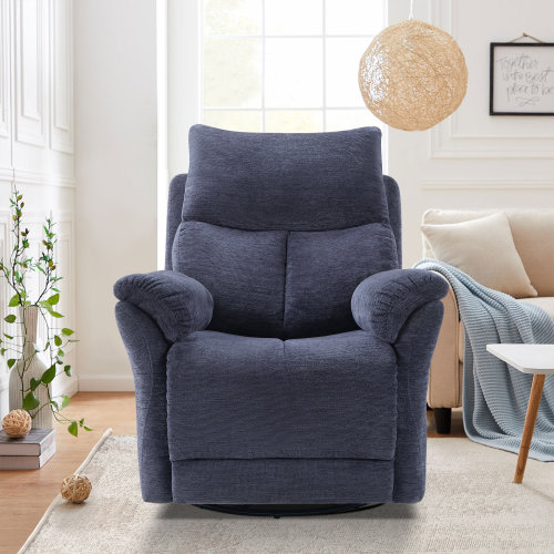 Canora Grey Hawn 33.5'' Wide Modern and Super Soft Swivel and Rocker Manual Recliner Chair & Reviews | Wayfair