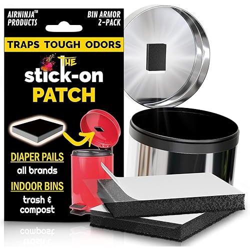 Trash Can Deodorizer Odor Eliminator - Garbage Can & Diaper Pail Deodorizer compatible with Dekor Munchkin Ubbi Diaper Genie, Odor Absorber Natural Activated Carbon Unscented Fragrance Free, 2 Pack