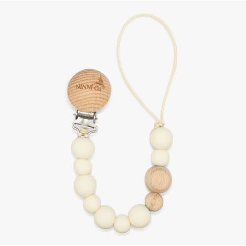 Ninni Co. Marshmallow Cream Pacifier Clip