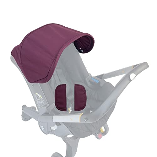 AICTIMO Stroller Replacement Accessories Canopy, Protection Shield, Textile Sun Shade Compatible with Doona Car Seat & Stroller (Red Wine Color)