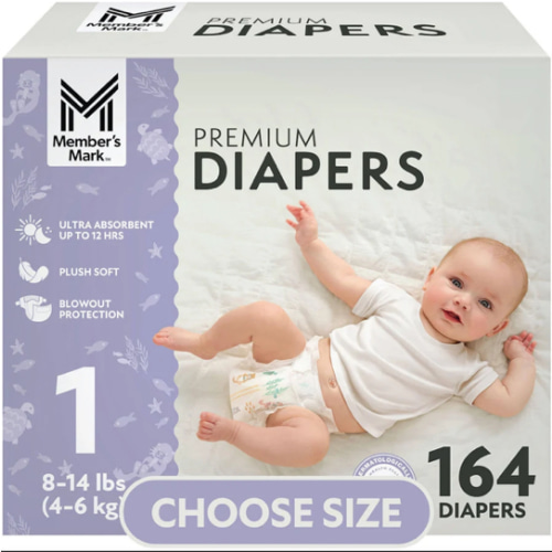 Member's Mark Premium Baby Diapers, Sizes Newborn - 8 - Samsclub.com