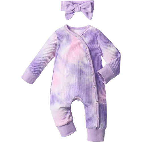 Newborn Baby Girl Clothes Romper Onesie Cotton Newborn Outfit for Girls Cute Infant Girl Jumpsuits Clothes 0-3 Months