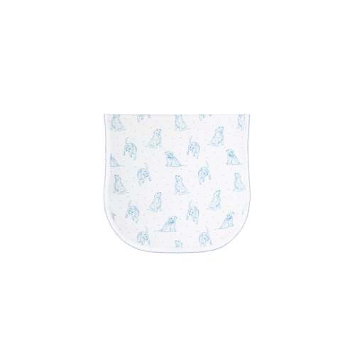 Blue Puppy Love Print Burp Cloth – Nellapima