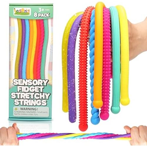 Sensory Toys for Kids - Textured Stretchy Fidget Toys for Stress Anxiety - Sensory Toys Boys Girls Stocking Stuffers Gifts