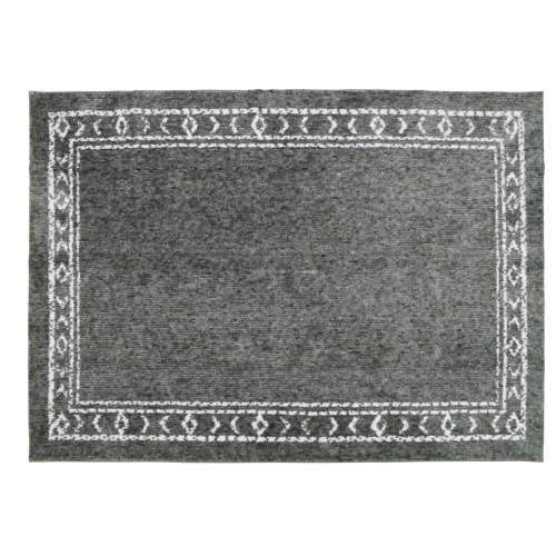 Mainstays Green Bordered Tufted Washable Area Rug 5 x 7