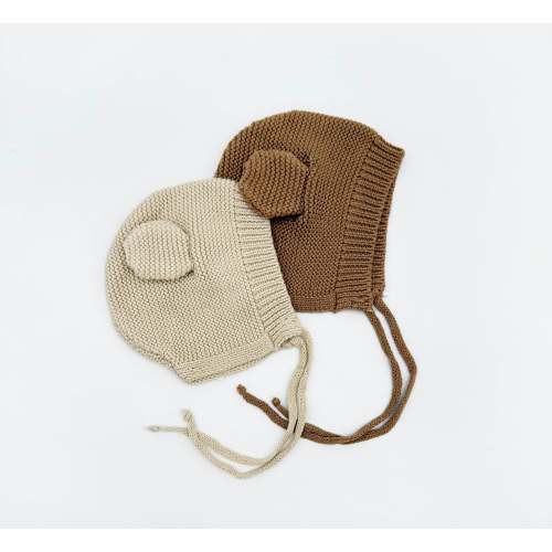 Bear Bonnet – Olive and Cradle