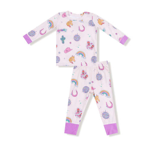 Long Sleeve Loungewear Set, Disco Cowgirl