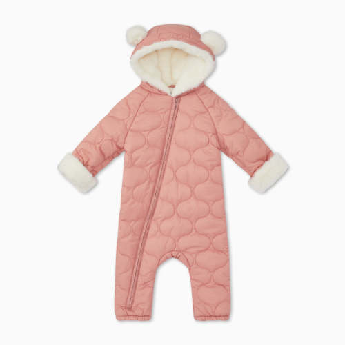 Recycled Waterproof Quilted Pramsuit - Blush – Manymoons