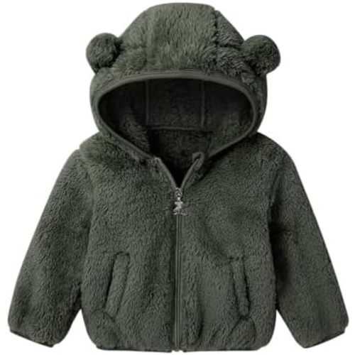 Fleece Jacket with Hood Cute Bear Coats