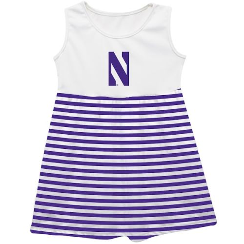 Northwestern Wildcats Vive La Fete Girls Toddler Striped Tank Top Dress - Purple