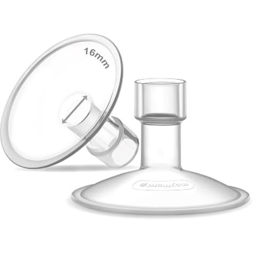16mm Maymom MyFit Shields Saucer Series Compatible with Medela Breast Pump- PersonalFit, Freestyle, Harmony, Maxi, Freestyle Flex Connector; Connect to Maymom Widemouth/Narrow Connector, 2pcs
