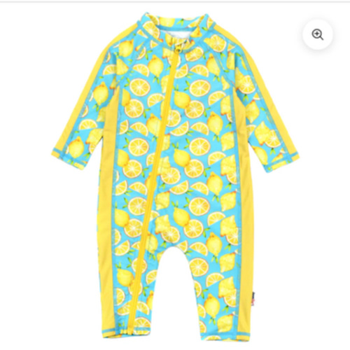 Sunsuit - Long Sleeve Romper Swimsuit | "Lemons"