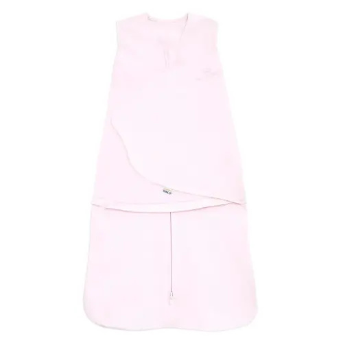 HALO 100% Cotton Sleepsack Swaddle, 3-Way Adjustable Wearable Blanket, TOG 1.5, Soft Pink, Newborn, 0-3 Months