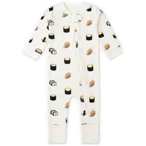 MONICA + ANDY One Piece Baby Pajamas, 100% Organic Baby Clothes for Girls and Boys, Sizes For Newborn and Infant