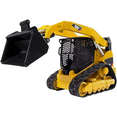 Bruder Toys - Construction Realistic CAT Compact Track Loader with Adjustable and Lockable Loading Arm and Moveable Rubber Chains - Ages 3+