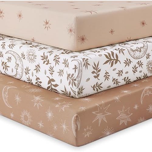 Baby Crib Sheets Soft Breathable Fitted Crib Sheet for Boys Girls