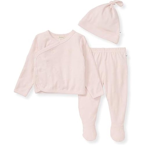 Burt's Bees Baby baby-girls Unisex Baby Take Me Home Set, 3-piece Top, Pant, and Hat Bundle