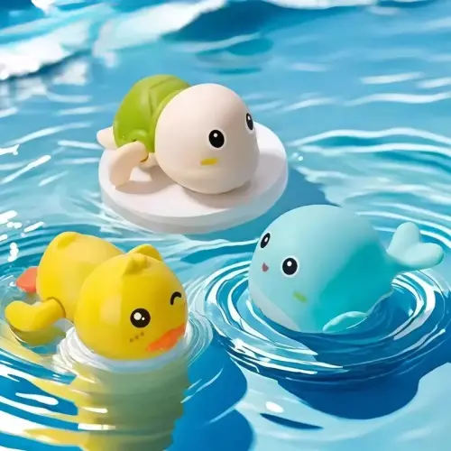 2 Pack Swimming Baby Bath Toys, Water Pool Floating Wind Up Toys - TikTok Shop