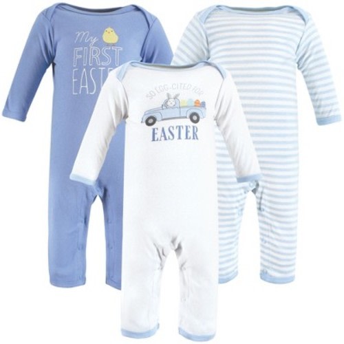 Hudson Baby Infant Boy Cotton Coveralls, Easter Truck, 0-3 Months