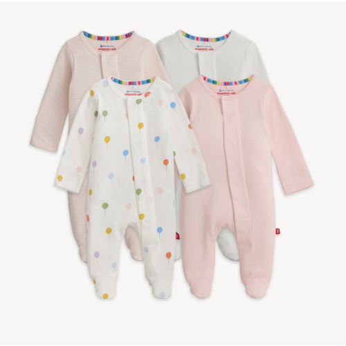 Magnetic 4-Pack Footie Sleepers