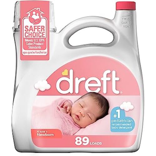 Dreft Stage 1: Newborn Baby Liquid Laundry Detergent, 89 Loads 128 Fl Oz, 1 Choice Of Pediatricians