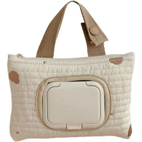 Practical Wet Wipe Storage Bag with Embroidery Designings Stylish Bear Embroidery Wet Wipe Pouches for Travel