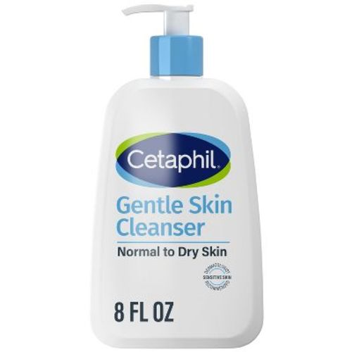 Cetaphil Gentle Face Wash Cleanser for Normal to Dry Skin - 8 fl oz: Sulfate-Free, Contains Vitamin B5, Unscented