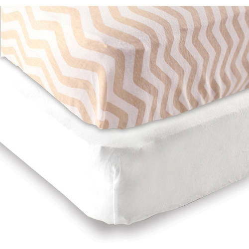 Luvable Friends Baby Fitted Crib Sheet, 2-Pack, Choose Your Color