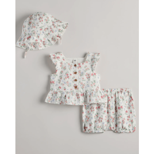 Ruffle Tank, Shorts & Bucket Hat Set