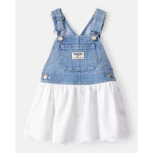 Baby Girl Eyelet Denim Jumper Dress - OshKosh B'gosh | Carter's