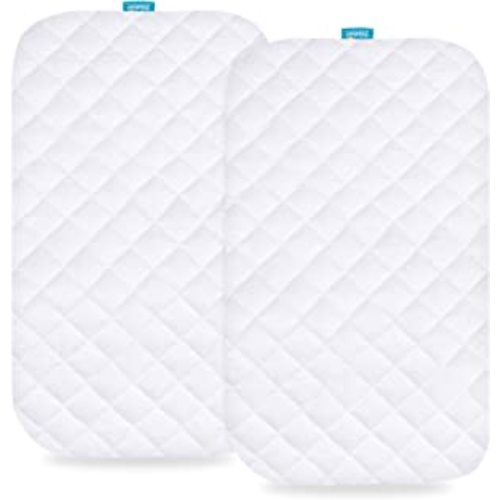 Amazon.com: Bassinet Mattress Pad Cover Compatible with Mika Micky Bedside Sleeper, 2 Pack, Waterproof Quilted Ultra Soft Bamboo Sleep Surface, Breathable and Easy Care : Baby
