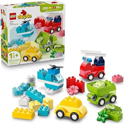 LEGO DUPLO My First Creative Vehicles Building Toy for Toddlers - Building Blocks for Boys & Girls, Ages 1.5+ - Preschool Learning Toy & Pretend Play Set - Gift Idea for Birthdays - 10474