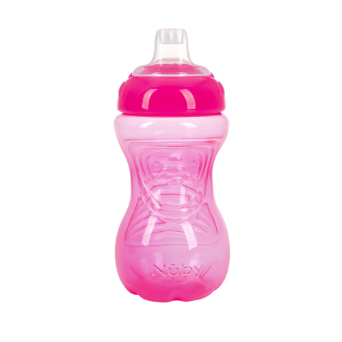Nuby No-Spill Easy-Grip Pink Soft Spout Sippy Cup, 10 fl oz