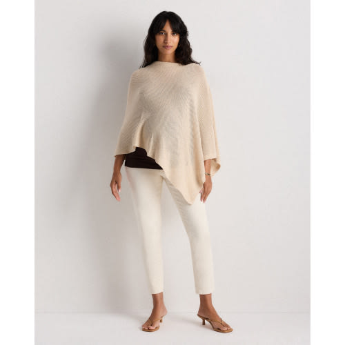 Lightweight Cotton Cashmere Nursing Shawl in Heather Oatmeal